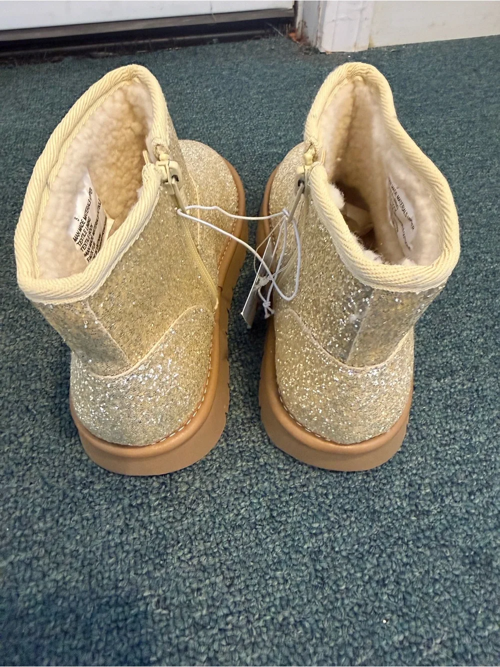 Target Kids Gold Glitter Boots